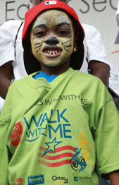 Walk With Me participant with fun face paint!